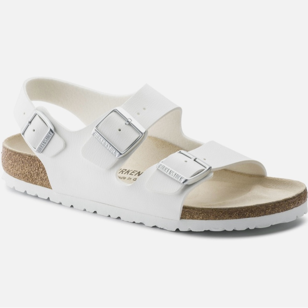 Birkenstock White Milano Sandals